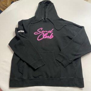 Nell Boys Full Send Send Club Black Sweatshirt Hoodie Size XL